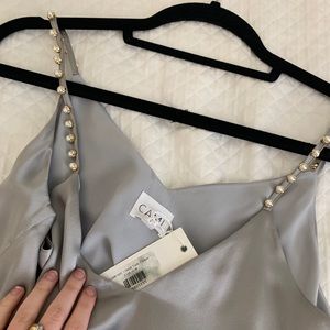 Cami NYC Silver with Pearls Cami NWT